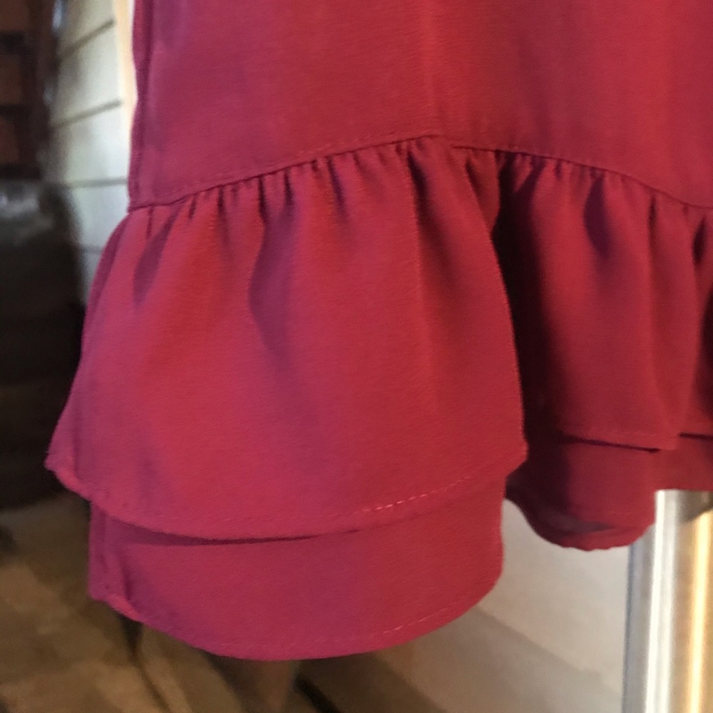 DARK PINK Ruffle Top - Picture 3 of 4